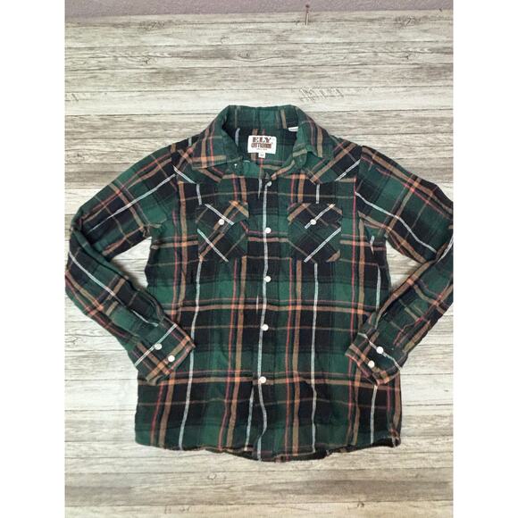 Ely Cattleman Western Shirt - Boys Size Medium - Flannel - Picture 4 of 11